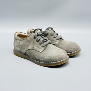 Footmates Shoes Boys 7 Gray Suede Oxford Arch Support Classic Dress